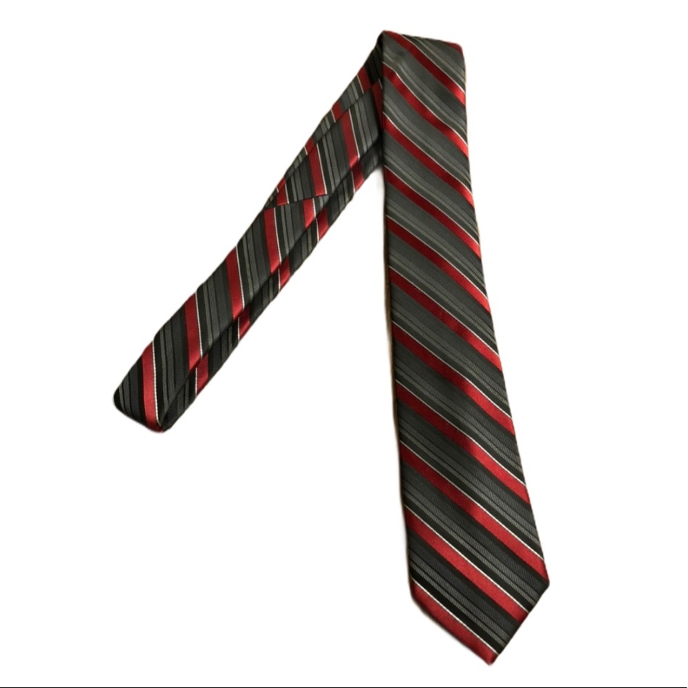 Black & Red Striped Men’s Tie - One Size